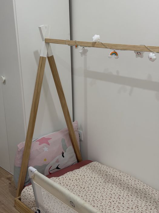 Cama + colchão + proteção