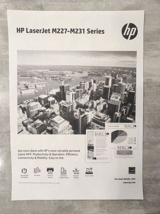 МФУ HP LaserJet Pro MFP M227sdn почти без наработки (Принтер/С