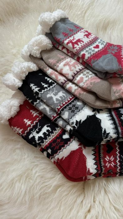 Теплі вовняні шкарпетки на флісі, шерстяні, зимові, в'язані, носки
