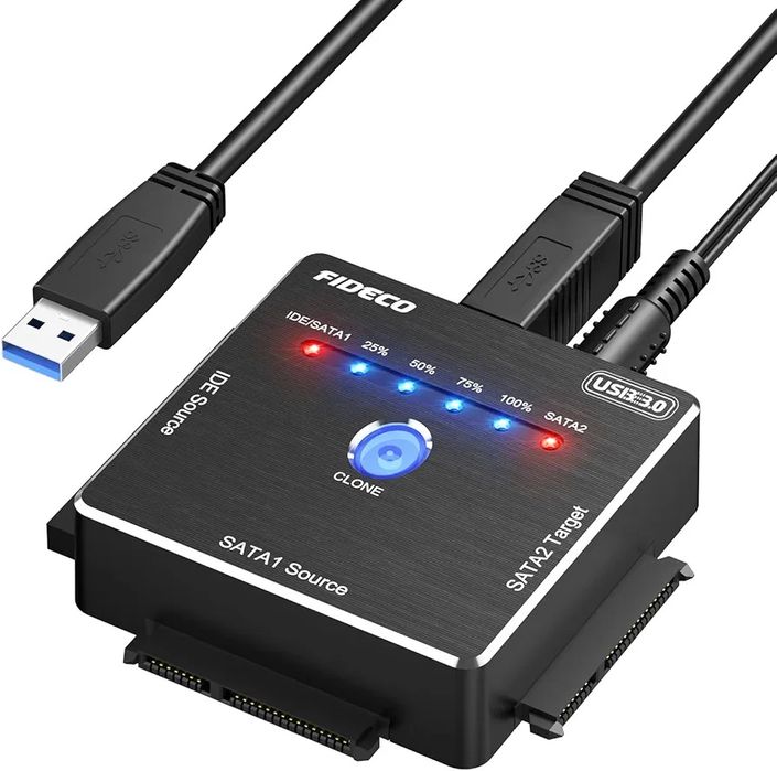 FIDECO адаптер SATA/IDE → USB 3.0 для HDD/SSD та оптичних приводів