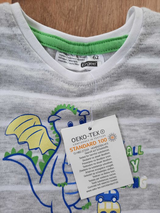 Komplecik na lato dla maluszka Dino 62cm Nowy!