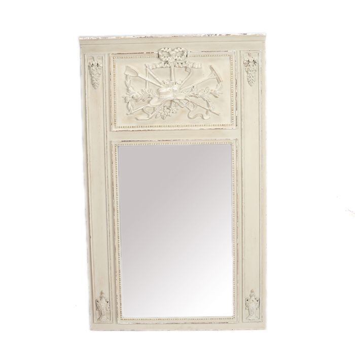 Lustro Białe W Stylu Prowansalskim Shabby Chic 165X100,448