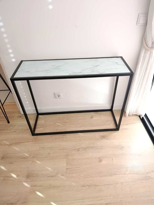 Consolas de entrada/sala de estar modernas estilo mármore e ferro