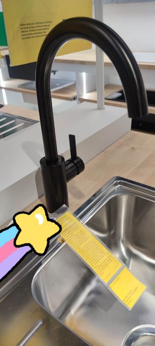 Torneira cozinha IKEA Delsjon preta
