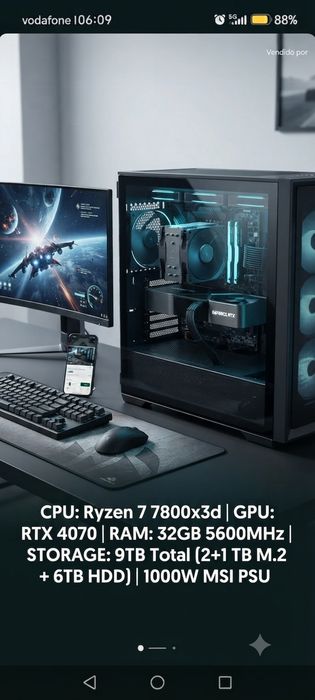 7800x3d / 4070 / 32gb / 9tb+ monitor etc
