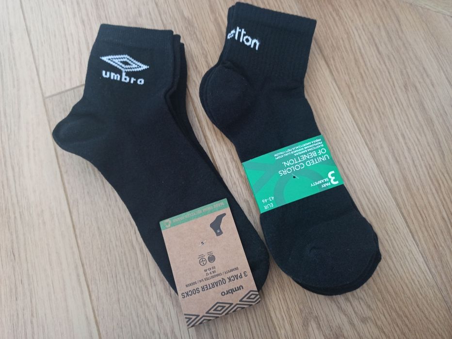 Skarpety 2x3pak Umbro i Benetton nowe roz. 43-46