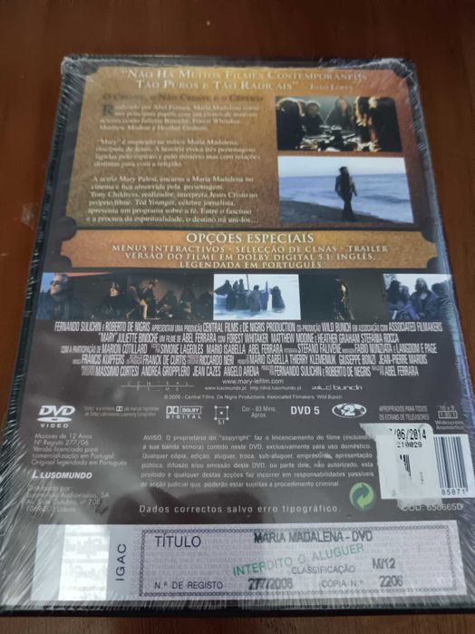 filme dvd original - maria Madalena - selado
