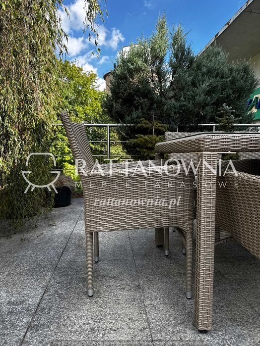 OUTLET! Zestaw Ogrodowy Jadalniany Technorattanowy 6-Osobowy Beżowy