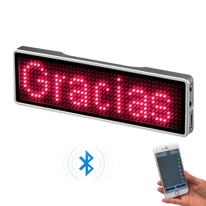 Display LED Digital Bluetooth Recarregável Mensagens Rolagem NOVO
