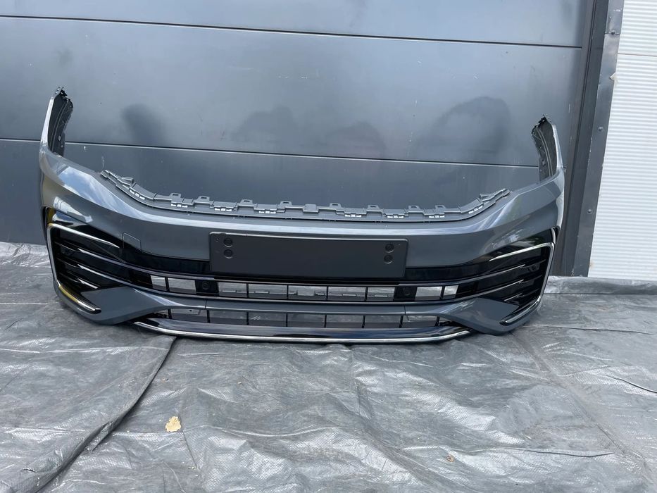 VW TIGUAN II zderzak przód przedni r line LIFT LC7Q w kolor ORYGIANŁ 6x pdc KOMPLETNY