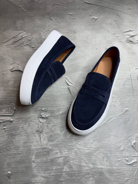 Чоловічі весняні лофери замшеві Bellmor сині