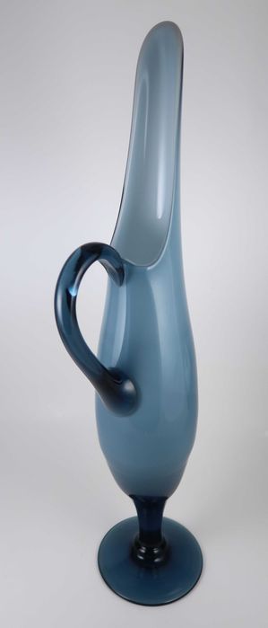 Grande jarro modernista em vidro opalino -  51.5 cm