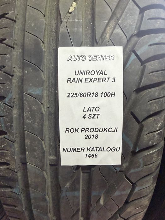 Opony letnie 225/60R18 100H Uniroyal Rain Expert 3 | 2018 | Komplet