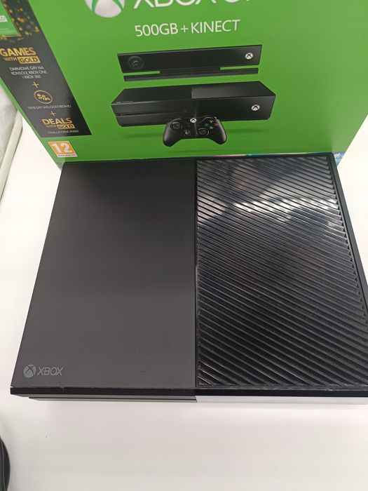 konsola xbox one 500gb czarny + pad + gra + kinect + karton double box