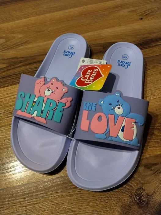 Klapki kapcie Troskliwe misie Care Bears 40 Nowe!!