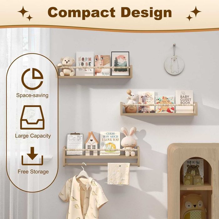 Nowe pływające półki na książki / regał / półka / 3szt / WOLTU !A1536!