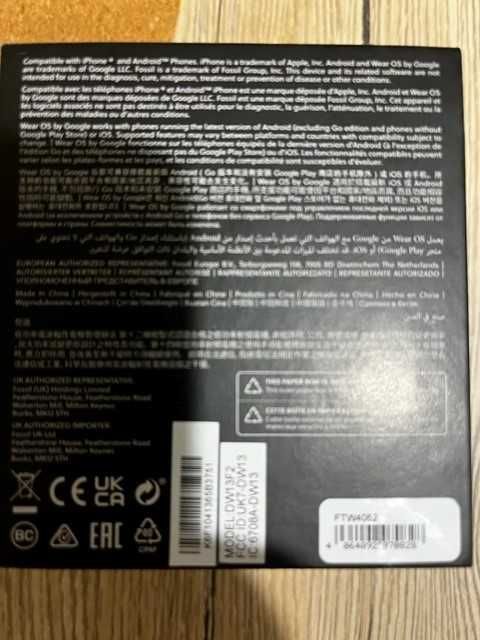 Smartwatch Fossil Gen 6 FTW4062 Black/Brown