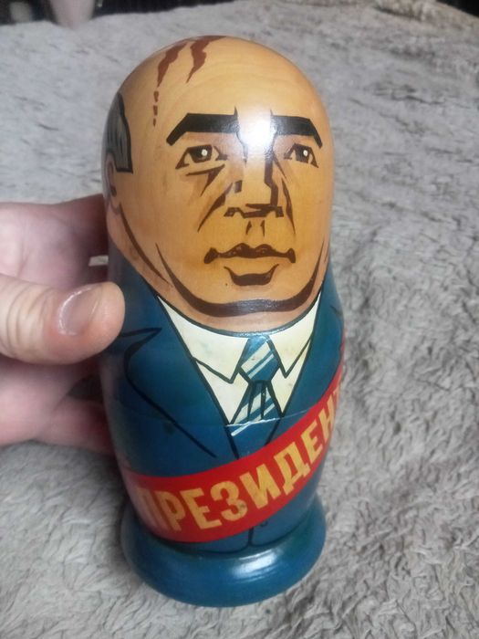 Matrioszka Baba Stara Zabawka Stalin Lenin Breżniew Gorbaczow Drewno