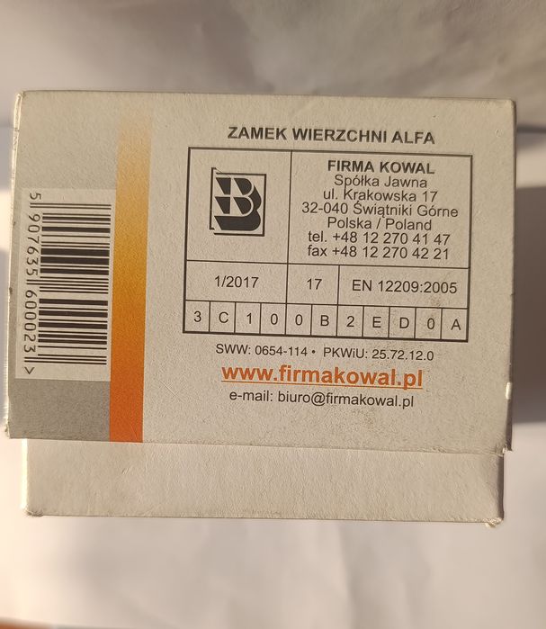Zamek wierzchni Alfa