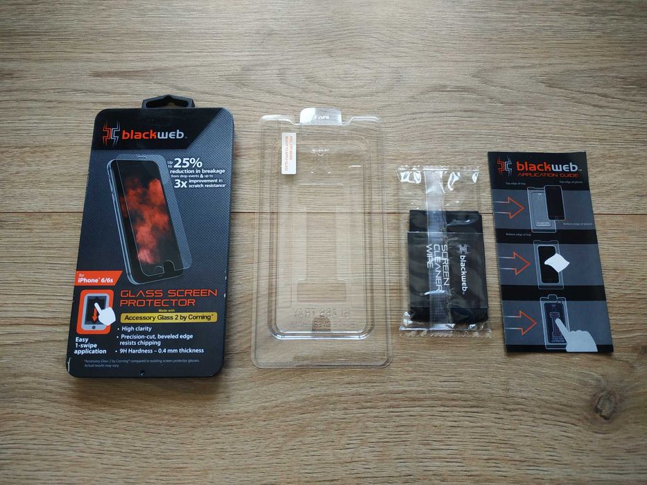 Захисне скло BlackWeb на iPhone 6 6s 7 8 Plus se защитное стекло айфон