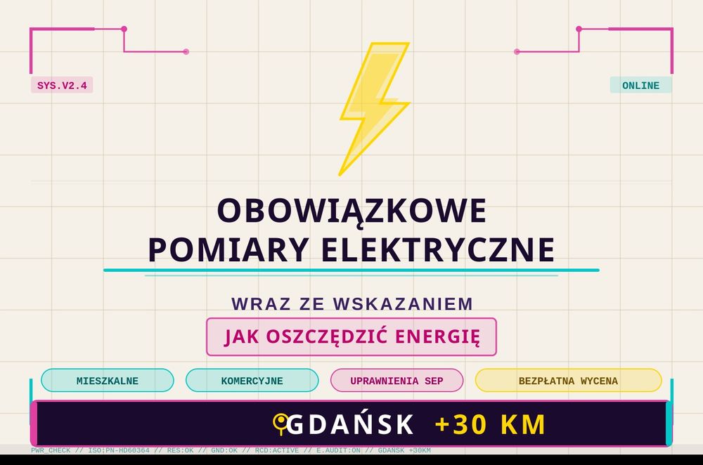 Pomiary elektryczne  +  identyfikacja gdzie oszczędzić energię