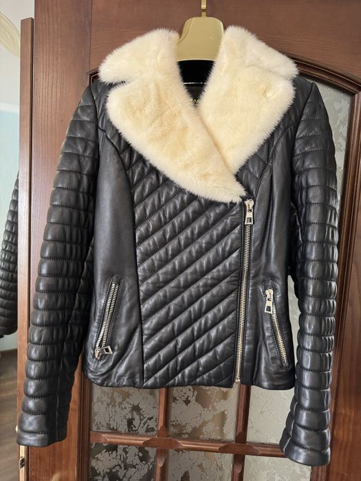 Куртка кожа, воротник норка МЛ