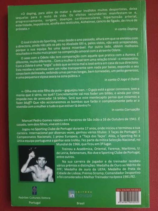 Livro Contos de Futebol de Pedro Gomes