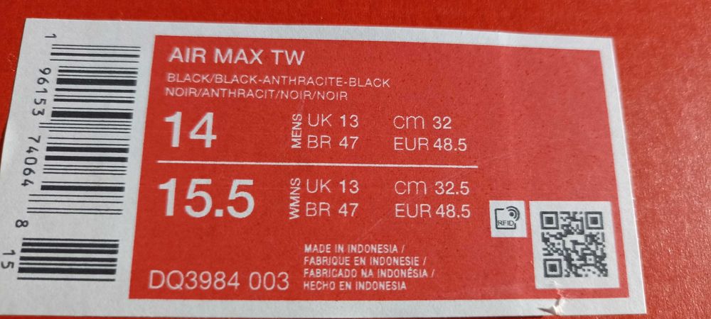 Nike Air Max TW nowe 48,5