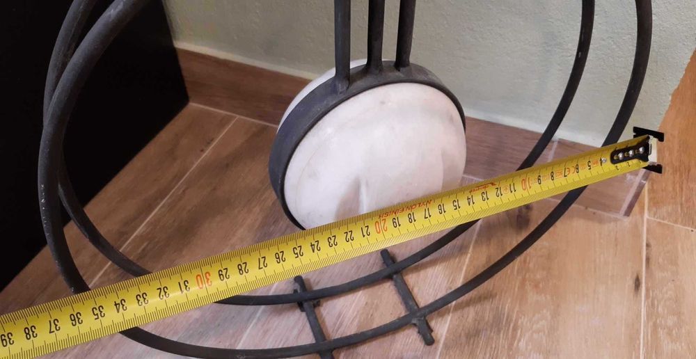 Peça de Arte - Pendulo em aço com pedra alpinina