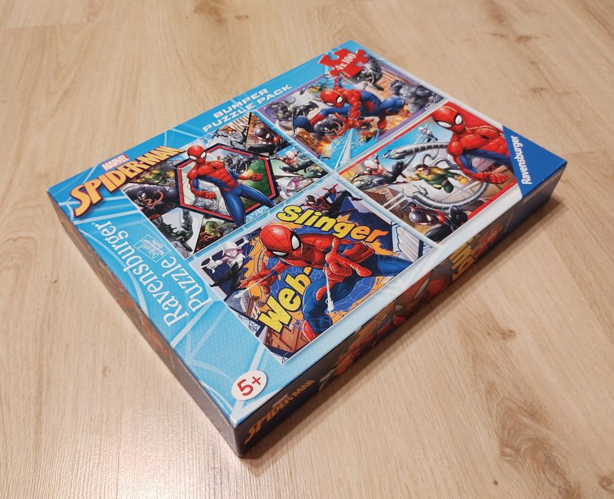 Nieużywane puzzle Spider-Man / Marvel (4 x 100 elementów)