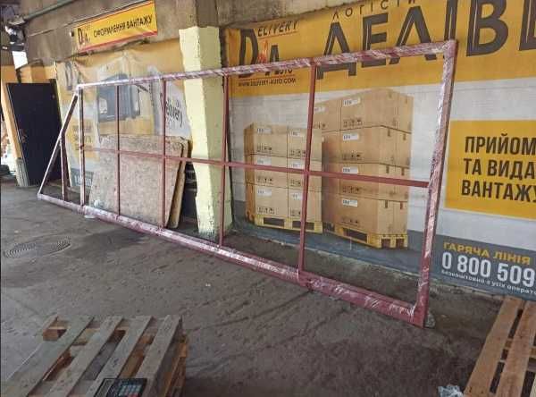 відкатні ворота, каркас відкатних воріт, ролики на ворота, комплект Звари сам, готовий каркас воріт, т-профіль