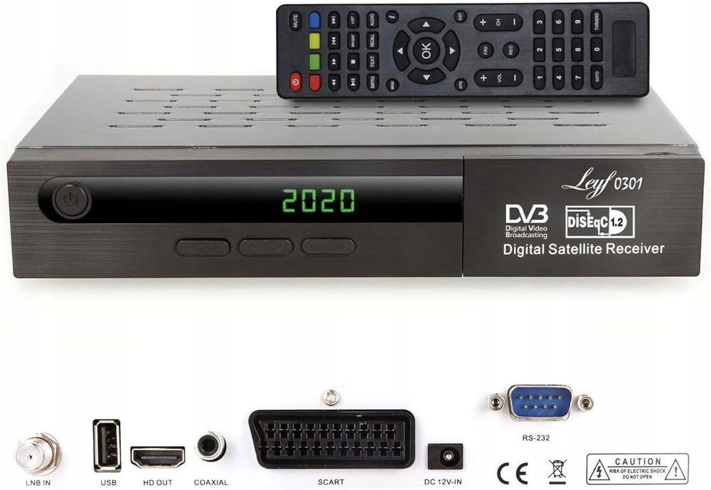 outlet tuner leyf leyf0301 dvb-s2 + kabel hdmi usb scart (euro)