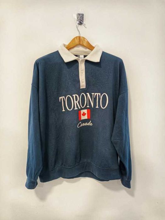 Granatowa bluza polo męska Divided rozmiar M