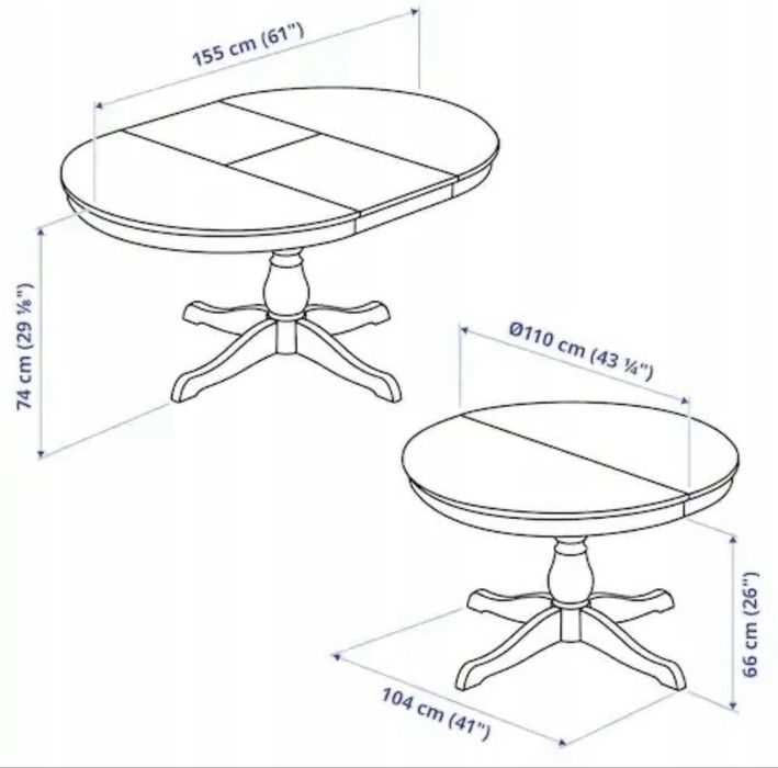 stol ikea 110cm ingatorp