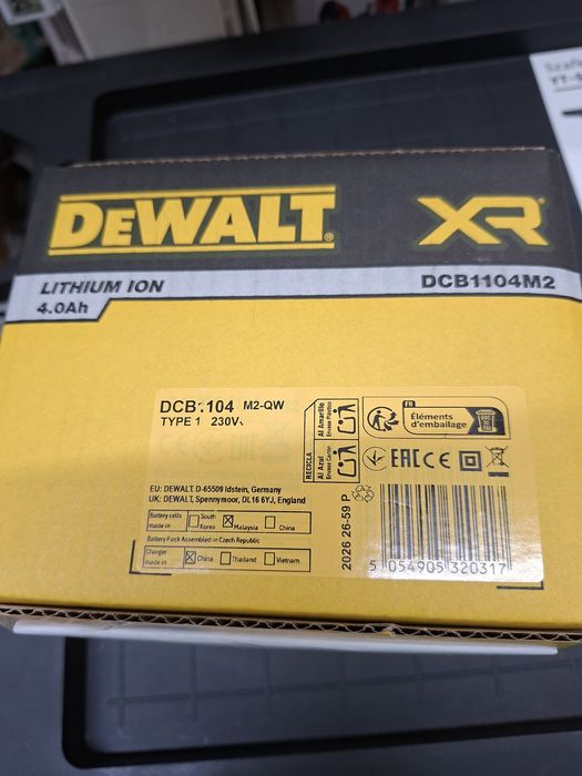 Zestaw Dewolt bateria + ładowarka