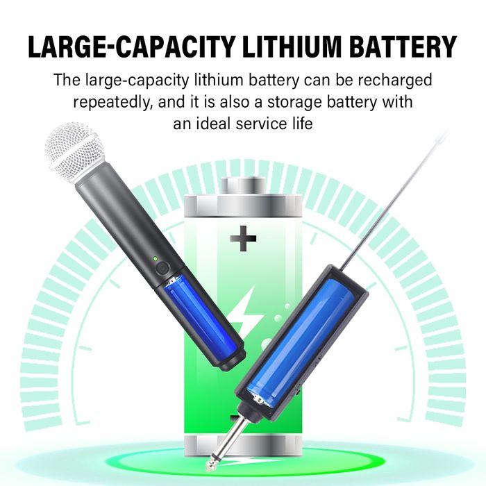 Радиомикрофоны с аккумуляторами.