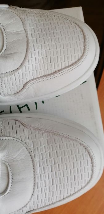 Okazja Białe komfortowe skórzane snakersy adidasy na platformie marki Gemini roz 42