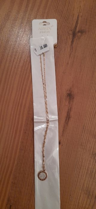 Naszyjnik łańcuszek złoty cyrkonie