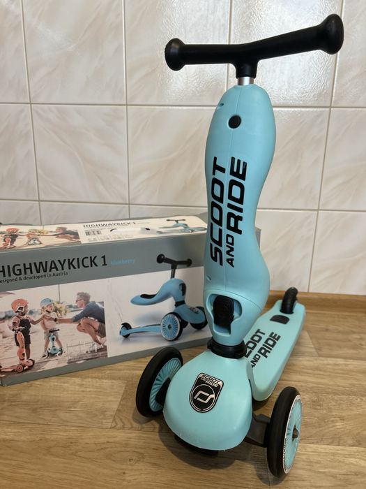 Cамокат дитячий Scoot and Ride 2 в 1 Highwaykick Blueberry