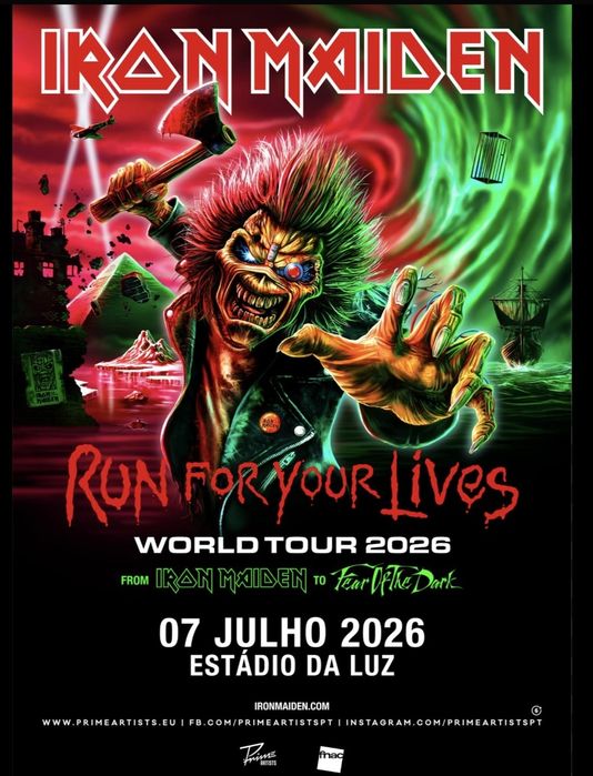Ingressos para o Iron Maiden