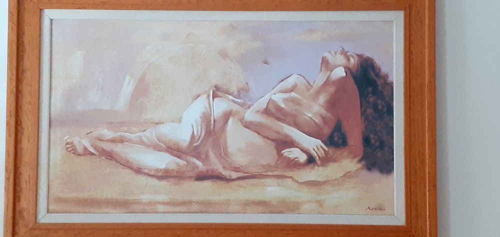Quadro "semi nudez feminina" grande
