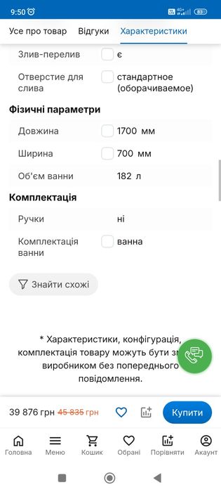 Ванна Roca чугунна
