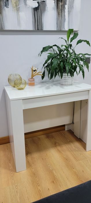 Mesa extensível branca