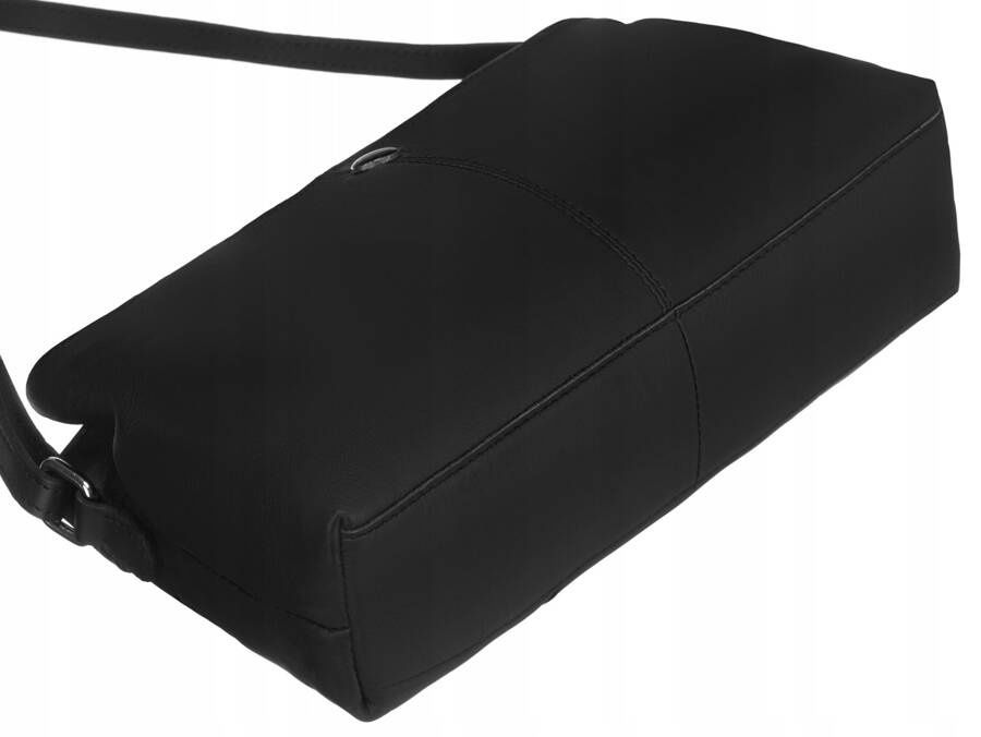 torebka damska w typie listonoszki ze skóry naturalnej - peterson