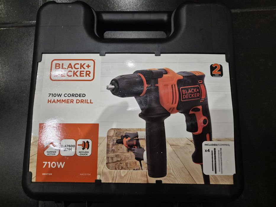 Berbequim Black+Decker BEH710K-QS 710W