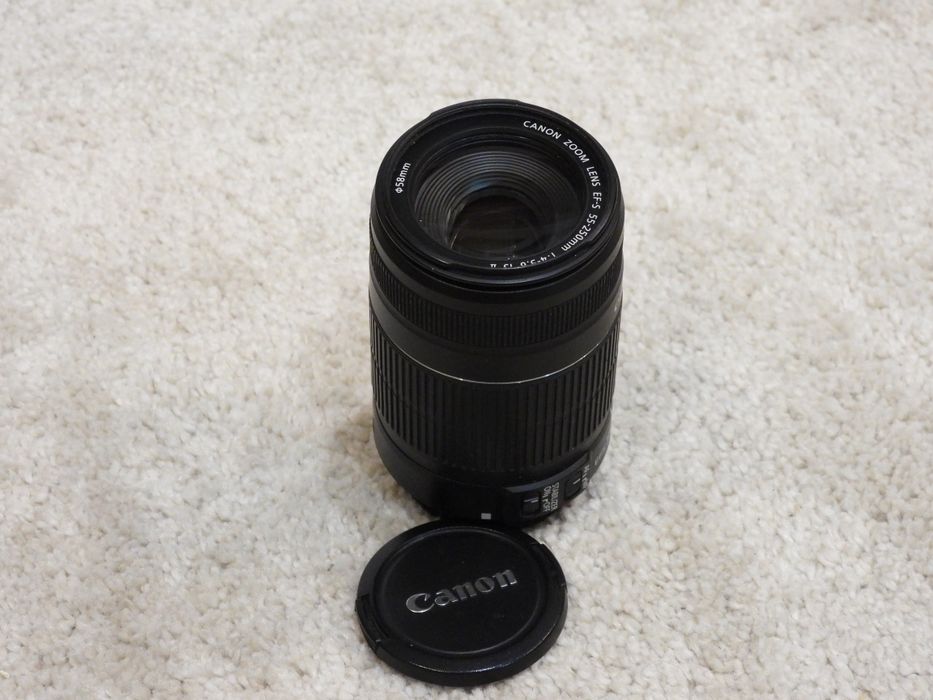Kit Canon 450D + Objectiva EF-S 18-55mm f/3.5-5.6 IS + Teleobjetiva Canon EF-S 55-250mm f/4-5.6 IS + Bolsa