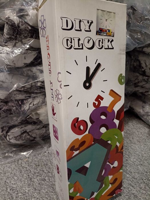 Zegar ścienny DIY nowy rzymskie cyfry srebrne lust