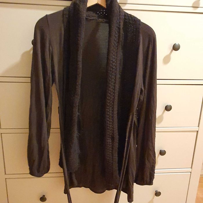 Sweter kardigan z wełny L