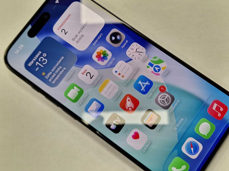 Iphone 15 PRO 128GB/ Blue Titanium/ 88%/ Grade B+/ + ładowarka