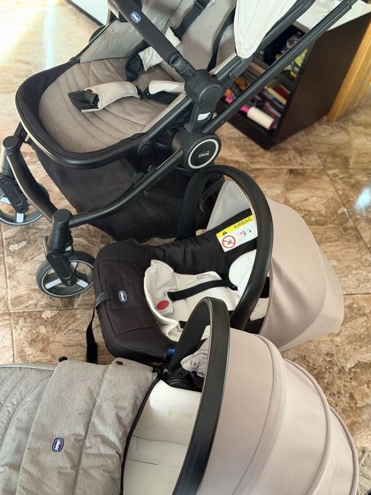 Trio chicco ( carrinho +ovo+alcofa)